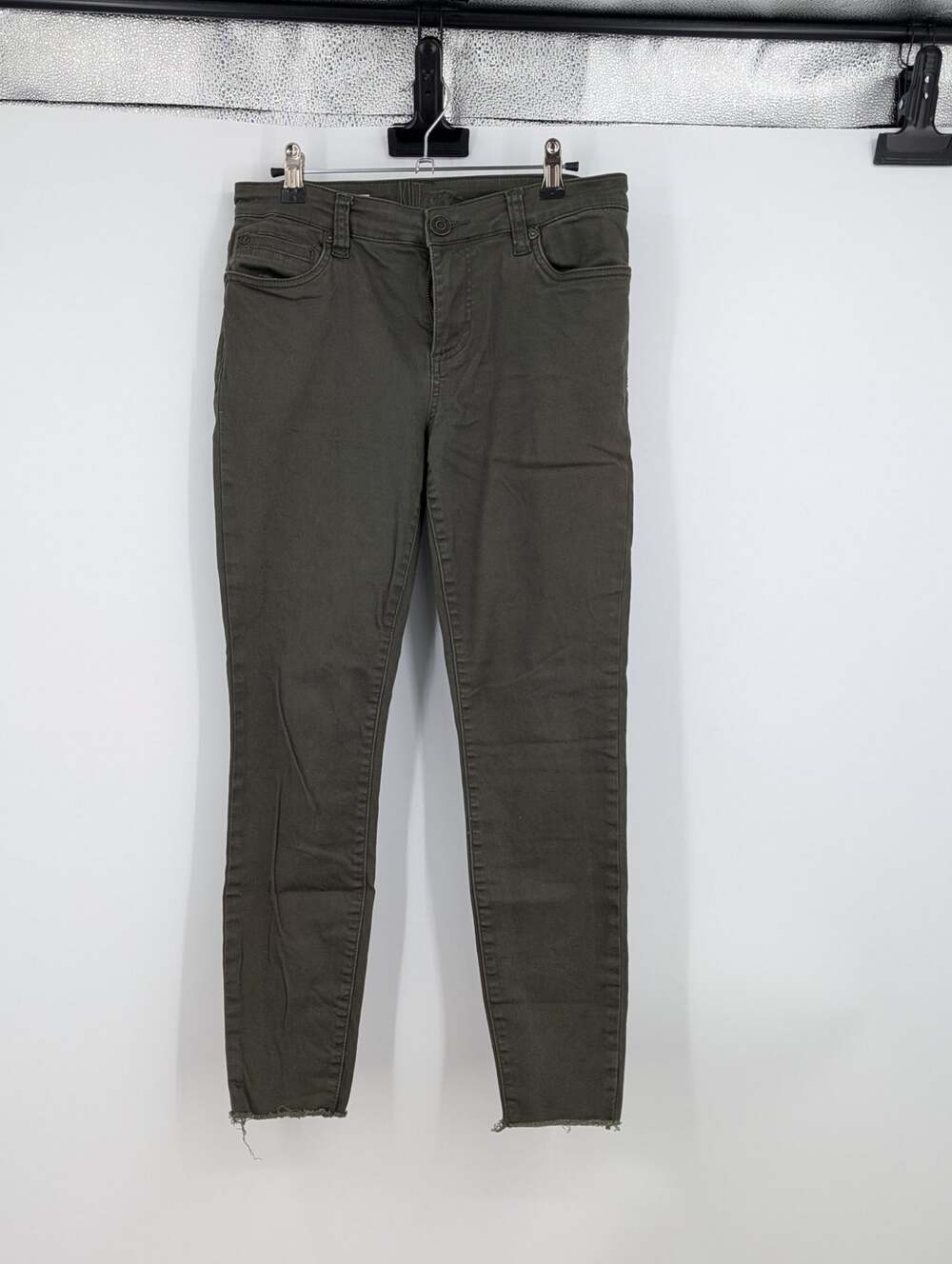 Kut From The Kloth Women's Carlo Ankle Skinny Sz 4 Olive Green Casual Comfort